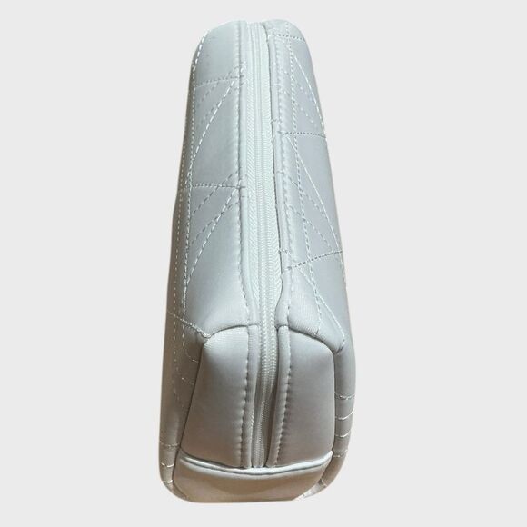 Dior White Quilted Logo Cosmetic Bag Pouch Clutch - Picture 6 of 12